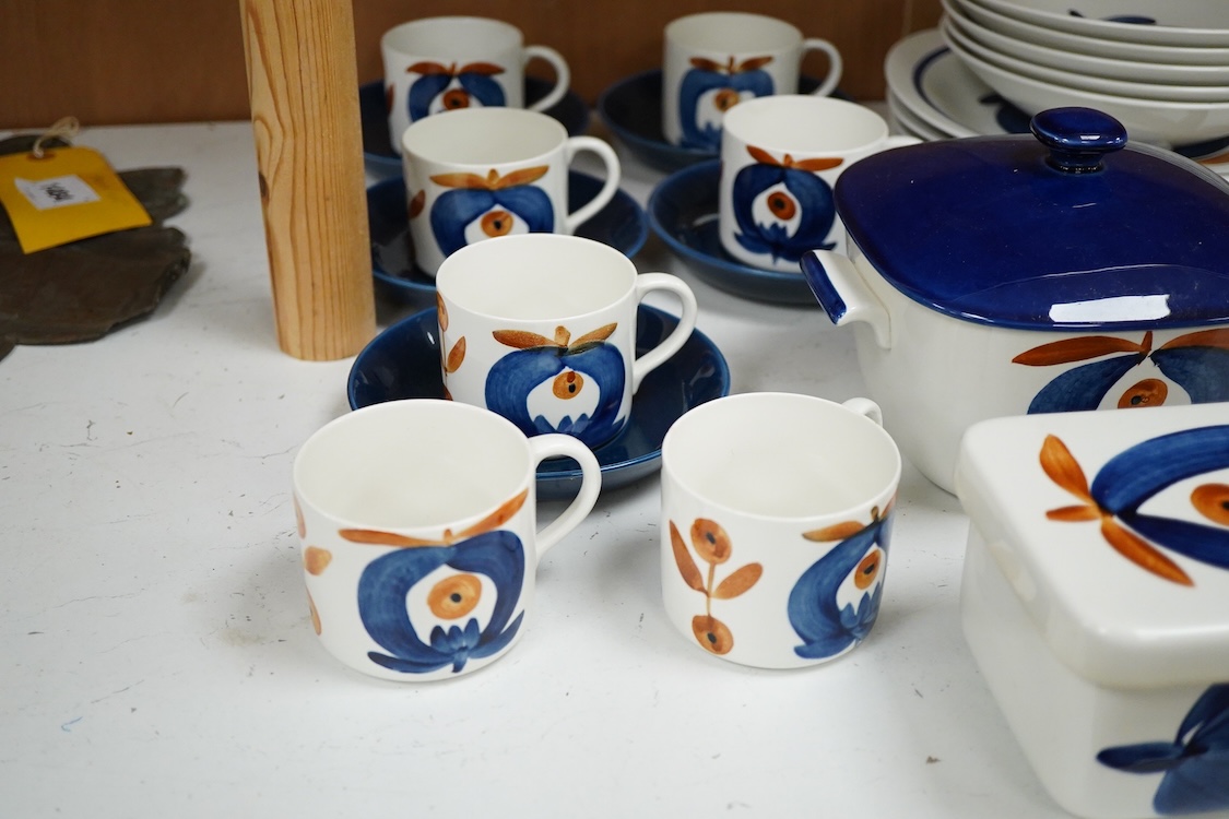 A Rorstrand Polka pattern part dinner service, designed by Marianne Westman